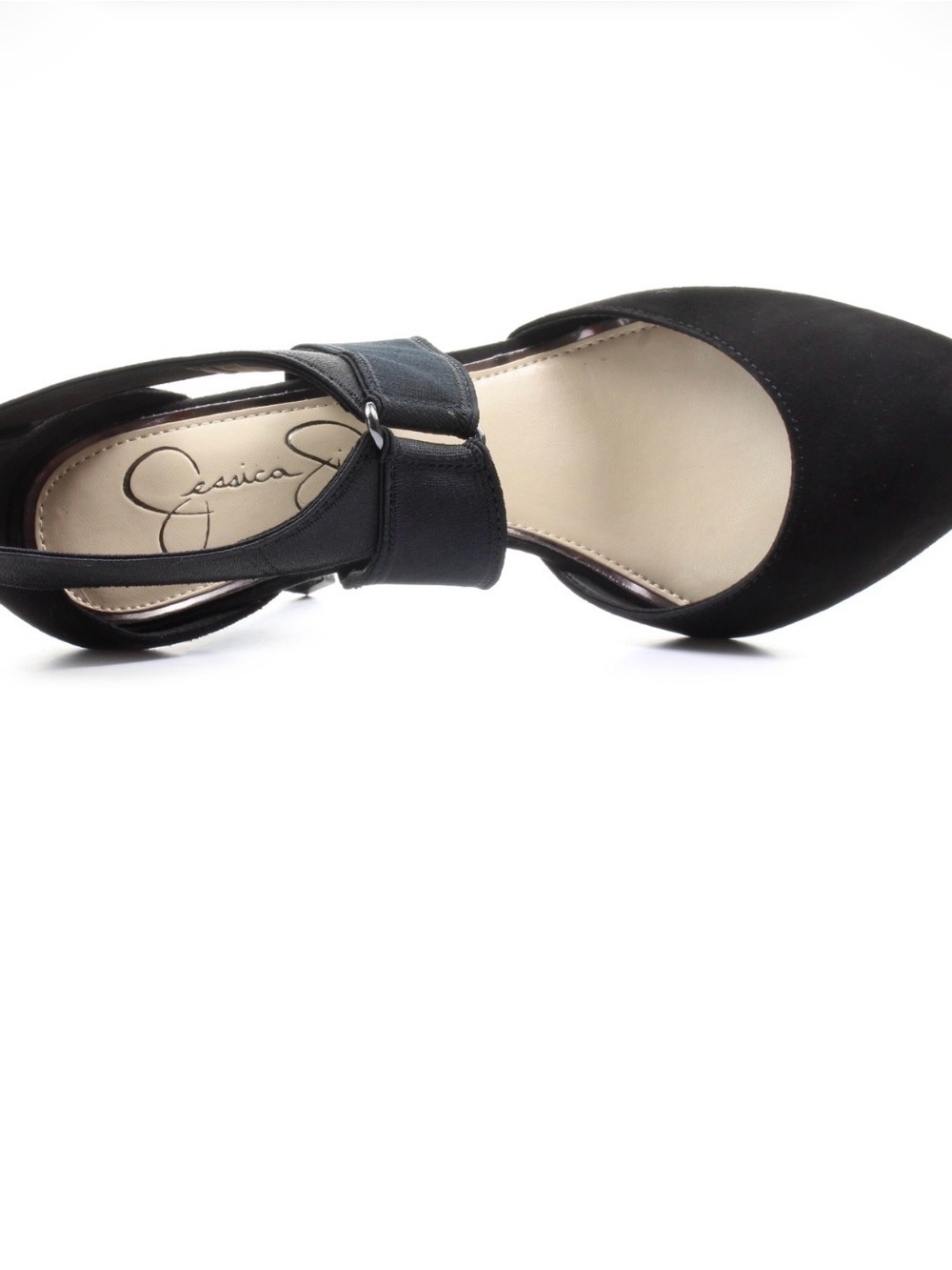 Jessica Simpson Black Pointed-Toe Ankle Strap Heels - Picture 10 of 12